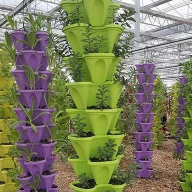 Four-cornered Column Hydroponic Leafy Vegetable Cultivation System
